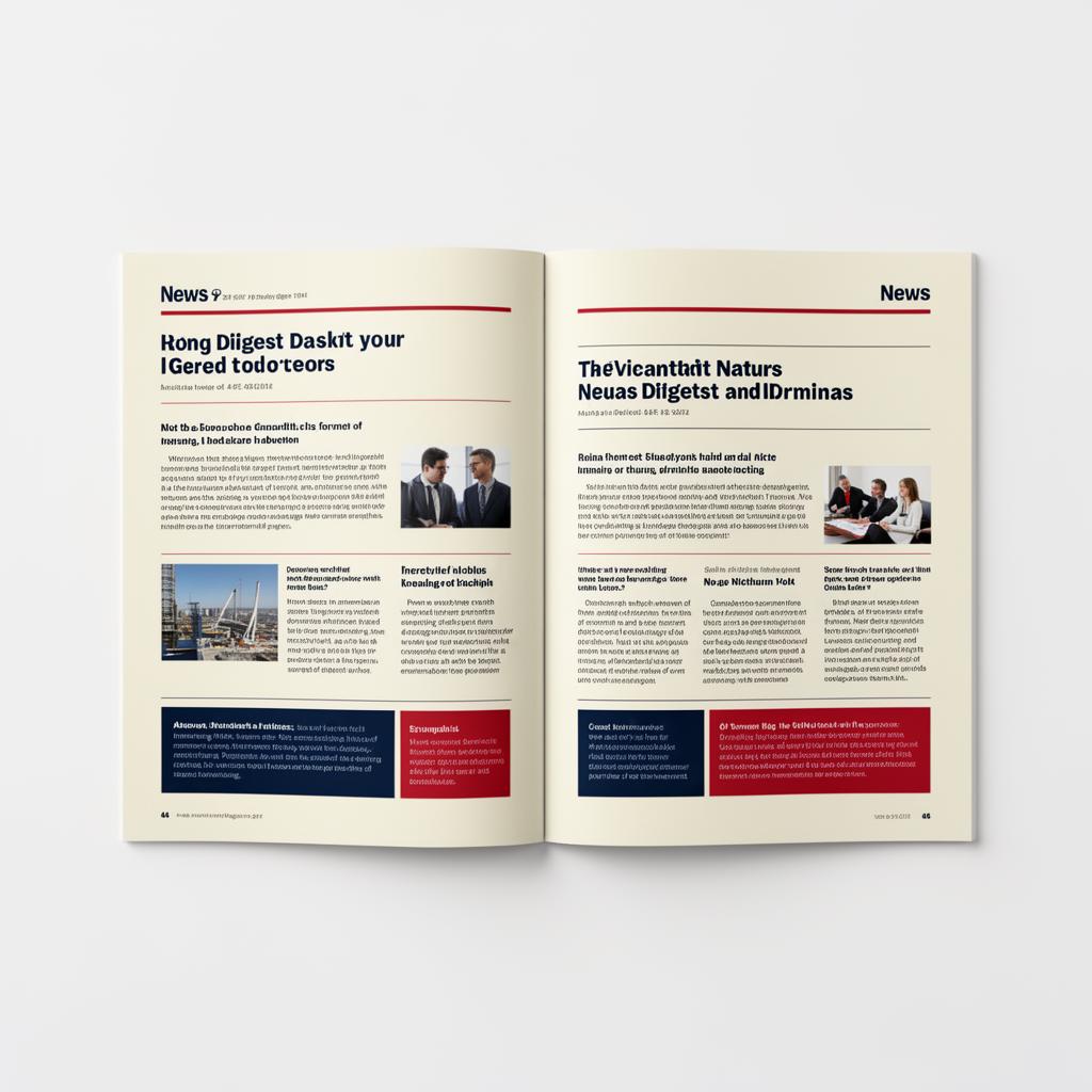 Sample daily news digest PDF with editorial layout